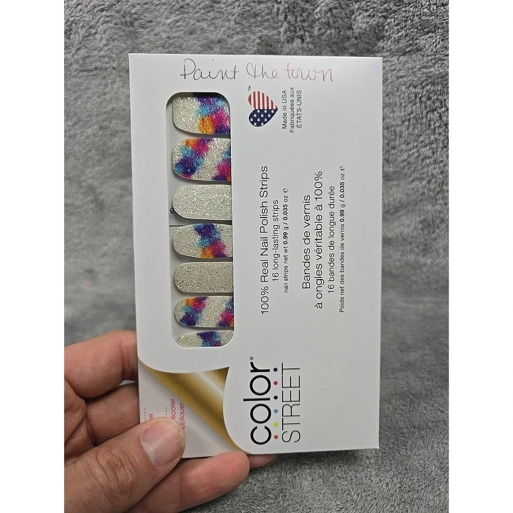 Lot Of 8 Color Street‎ Real Nail Polish Strips Cammo Colorblast Waves Patterns